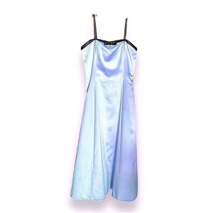 Jessica McClintock Gunne Sax Lavender Blue Silky Vintage Prom Dress Women 9/10